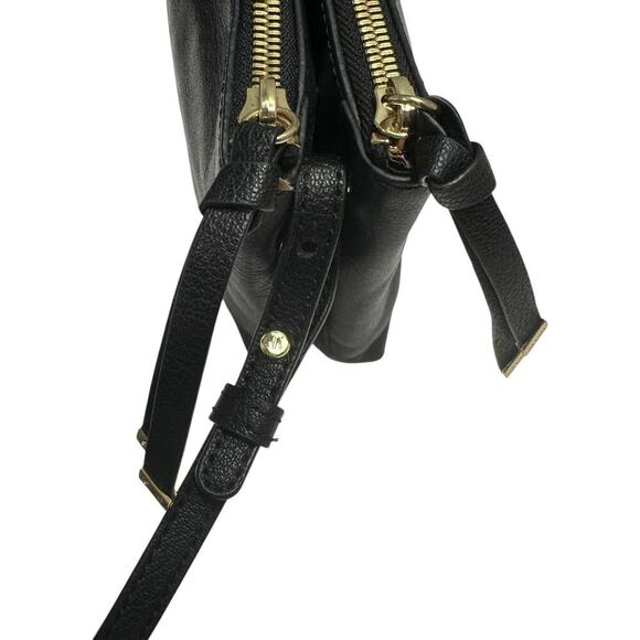 TED BAKER Daniibar Double Zip Leather Crossbody Bag In Black - Picture 15 of 15